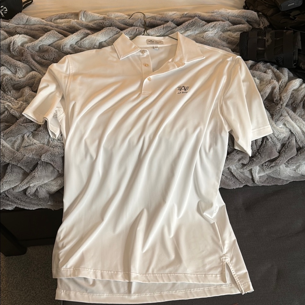 White Polo Shirt with Logo